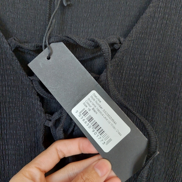 DISTURBIA Kasdeya Lace Up Midaxi Dress Size US 14 NWT - Picture 5 of 10